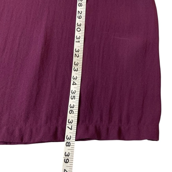 Eileen Fisher Plum Silk Shift Dress - Picture 9 of 11